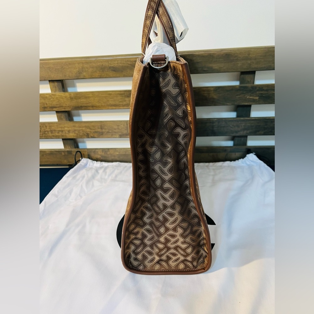 TELFAR Large Jacquard Shopper-Tan Monogram - Picture 5 of 5